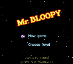 Mr. Bloopy (prototype) Title Screen